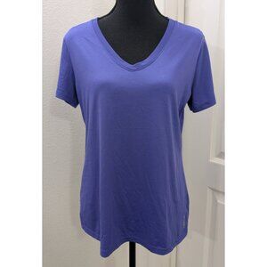 Reebok Women’s Play Dry Shirt Size L Purple Athletic Workout Top